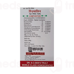 Dr Sc Debs Rheumalin Tablet 30gm Dr Sc Debs Rheumalin Tablet 30gm