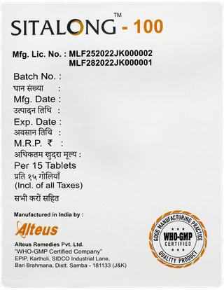 Sitalong 100 Tablet 15