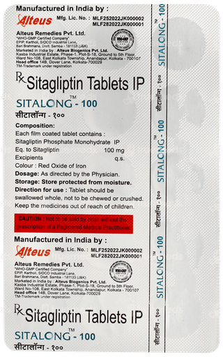 Sitalong 100 Tablet 15