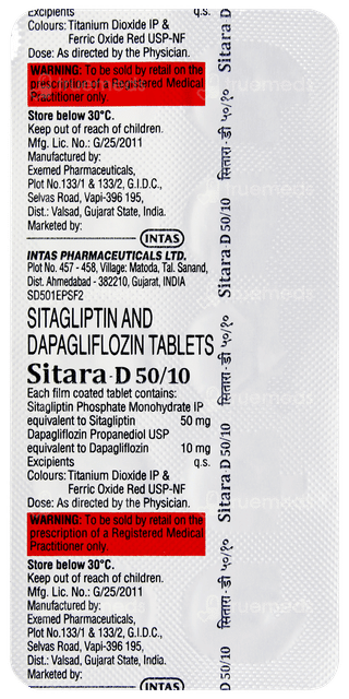 Sitara D 50/10 Tablet 10