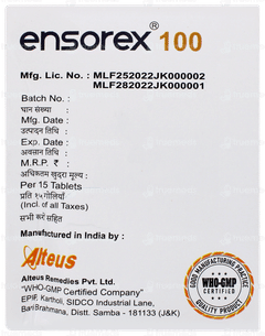 Ensorex 100 Tablet 15
