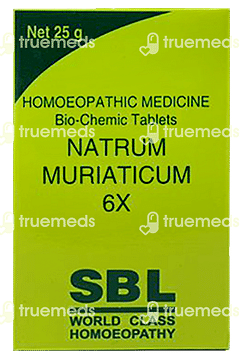 Sbl Natrum Muriaticum 6x Biochemic Tablet 25 GM