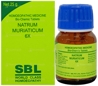 Sbl Natrum Muriaticum 6x Biochemic Tablet 25gm