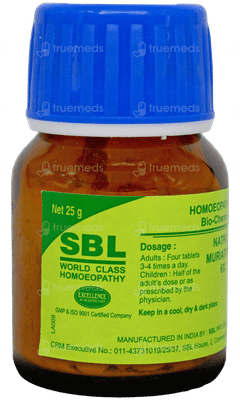 Sbl Natrum Muriaticum 6x Biochemic Tablet 25gm