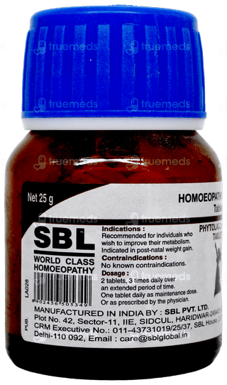 Sbl Phytolacca Berry Tablet 25Gm