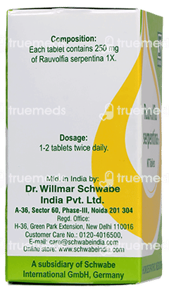 Dr Willmar Schwabe Rauwolfia Serpentina 1x Mt Tablet 20gm