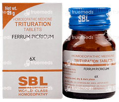 Sbl Ferrum Picricum 6x Trituration Tablet 25gm Sbl Ferrum Picricum 6x Trituration Tablet 25gm