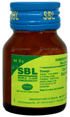 Sbl Calcarea Sulphurica 12x Biochemic Tablet 25gm