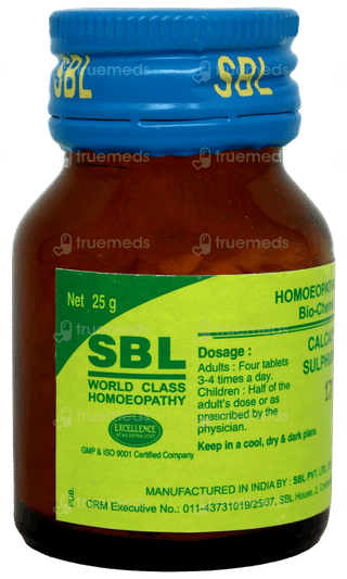 Sbl Calcarea Sulphurica 12x Biochemic Tablet 25gm