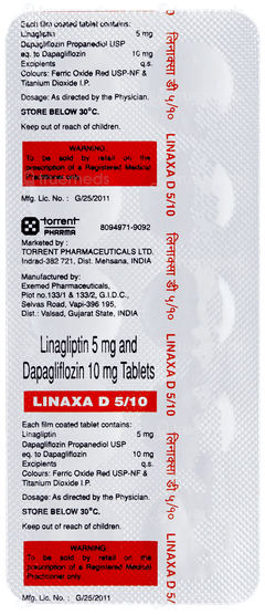 Linaxa D 5/10 Tablet 10 Linaxa D 5/10 Tablet 10