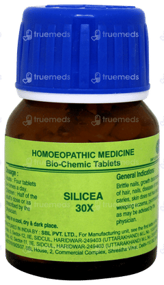 Sbl Silicea 30x Biochemic Tablet 25gm Sbl Silicea 30x Biochemic Tablet 25gm