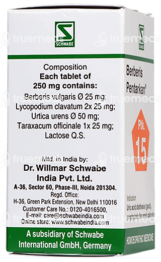 Dr Willmar Schwabe India Berberis Pentarkan Tablet 20 GM