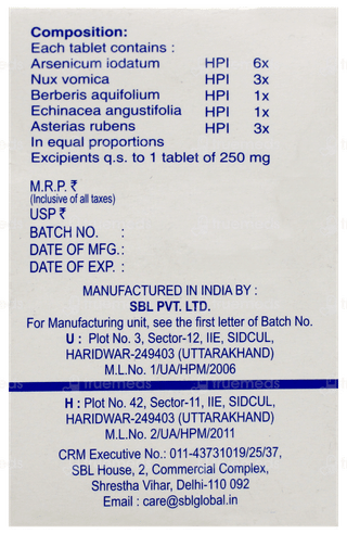 Sbl Pimplex Tablet 25gm