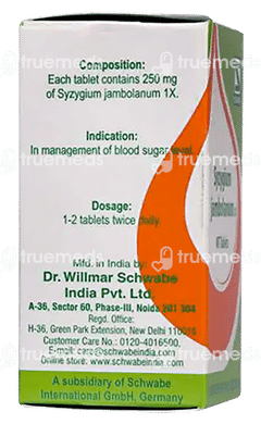 Dr Willmar Schwabe Syzygium Jambolanum 1x Mt Tablet 20gm Dr Willmar Schwabe Syzygium Jambolanum 1x Mt Tablet 20gm