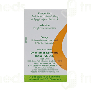 Dr Willmar Schwabe Syzygium Jambolanum 1x Mt Tablet 20gm