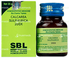 Sbl Calcarea Sulphurica 200x Biochemic Tablet 25gm Sbl Calcarea Sulphurica 200x Biochemic Tablet 25gm