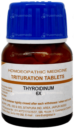Sbl Thyroidinum 6X Trituration Tablet 25Gm Sbl Thyroidinum 6X Trituration Tablet 25Gm