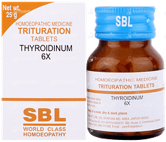 Sbl Thyroidinum 6x Trituration Tablet 25gm Sbl Thyroidinum 6x Trituration Tablet 25gm