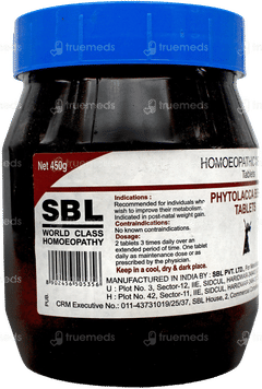 Sbl Phytolacca Berry Tablet 450Gm
