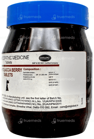 Sbl Phytolacca Berry Tablet 450Gm