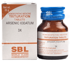 Sbl Arsenic Iodatum 3X Trituration Tablet 25Gm