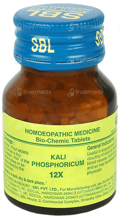 Sbl Kali Phosphoricum 12x Biochemic Tablet 25gm Sbl Kali Phosphoricum 12x Biochemic Tablet 25gm