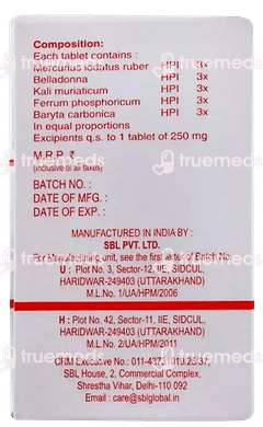 Sbl Tonsilat Tablet 25gm
