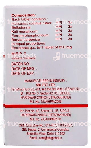 Sbl Tonsilat Tablet 25 GM