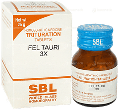 Sbl Fel Tauri 3x Trituration Tablet 25gm Sbl Fel Tauri 3x Trituration Tablet 25gm