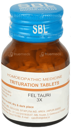 Sbl Fel Tauri 3x Trituration Tablet 25gm