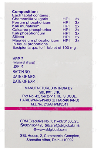 Sbl Denton Tablet 25Gm