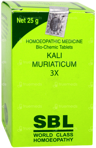 Sbl Kali Muriaticum 3x Biochemic Tablet 25gm