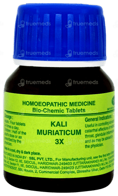 Sbl Kali Muriaticum 3x Biochemic Tablet 25gm