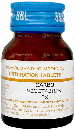 Sbl Carbo Vegetabilis 3x Trituration Tablet 25gm