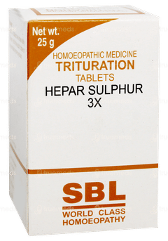 Sbl Hepar Sulphur 3x Trituration Tablet 25gm