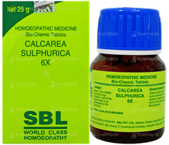 Sbl Calcarea Sulphurica 6x Biochemic Tablet 25gm Sbl Calcarea Sulphurica 6x Biochemic Tablet 25gm