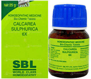 Sbl Calcarea Sulphurica 6X Biochemic Tablet 25Gm