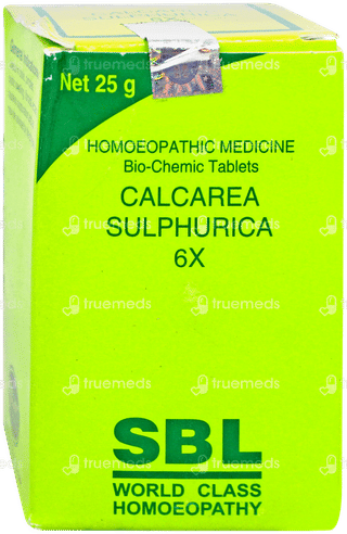 Sbl Calcarea Sulphurica 6X Biochemic Tablet 25Gm