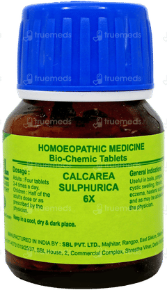 Sbl Calcarea Sulphurica 6X Biochemic Tablet 25Gm