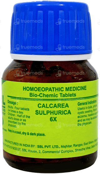 Sbl Calcarea Sulphurica 6X Biochemic Tablet 25Gm
