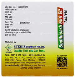 Sodibicarb 650 Ec Tablet 15