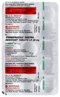 Esomer 20 Tablet 15