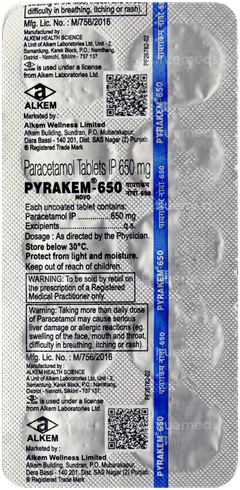 Pyrakem Novo 650Mg Tablet 20 Pyrakem Novo 650Mg Tablet 20