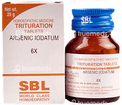 Sbl Arsenic Iodatum 6x Trituration Tablet 25gm Sbl Arsenic Iodatum 6x Trituration Tablet 25gm