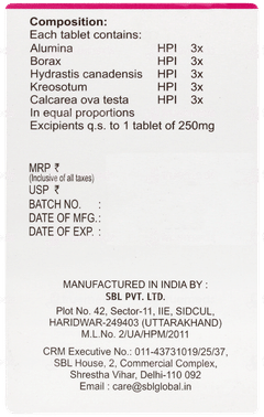 Sbl Pelvorin Tablet 25gm