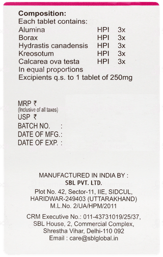 Sbl Pelvorin Tablet 25gm