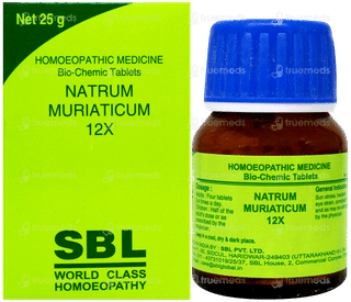 Sbl Natrum Muriaticum 12X Biochemic Tablet 25Gm
