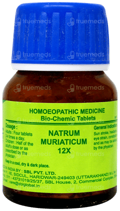 Sbl Natrum Muriaticum 12X Biochemic Tablet 25Gm