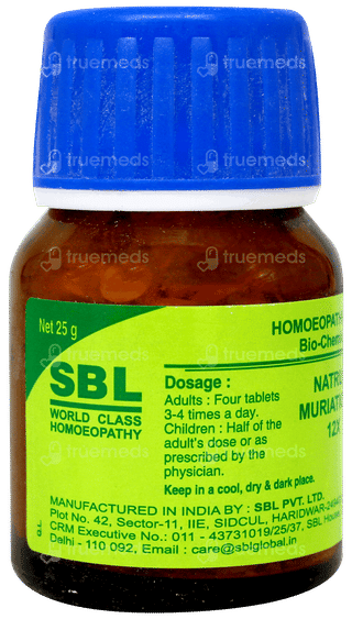 Sbl Natrum Muriaticum 12X Biochemic Tablet 25Gm