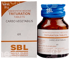Sbl Carbo Vegetabilis 6X Trituration Tablet 25Gm Sbl Carbo Vegetabilis 6X Trituration Tablet 25Gm